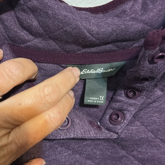 Eddie Bauer Deep Purple Quilted Top - Picture 4 of 4